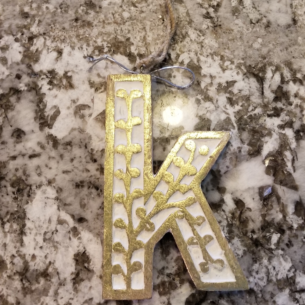 Rustic initial lower case wooden "k"